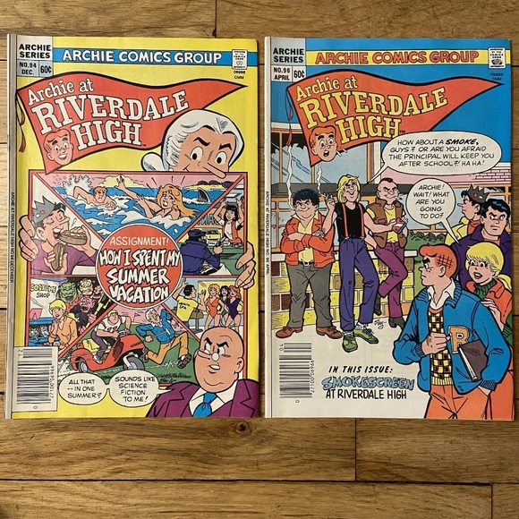 ❌SOLD!❌ 6 Vintage Comics ARCHIE at RIVERDALE HIGH 1980’s - Picture 4 of 13